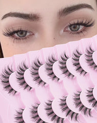 Pestañas Jiocolor estilo arco de gato Angela 12mm para un look natural.