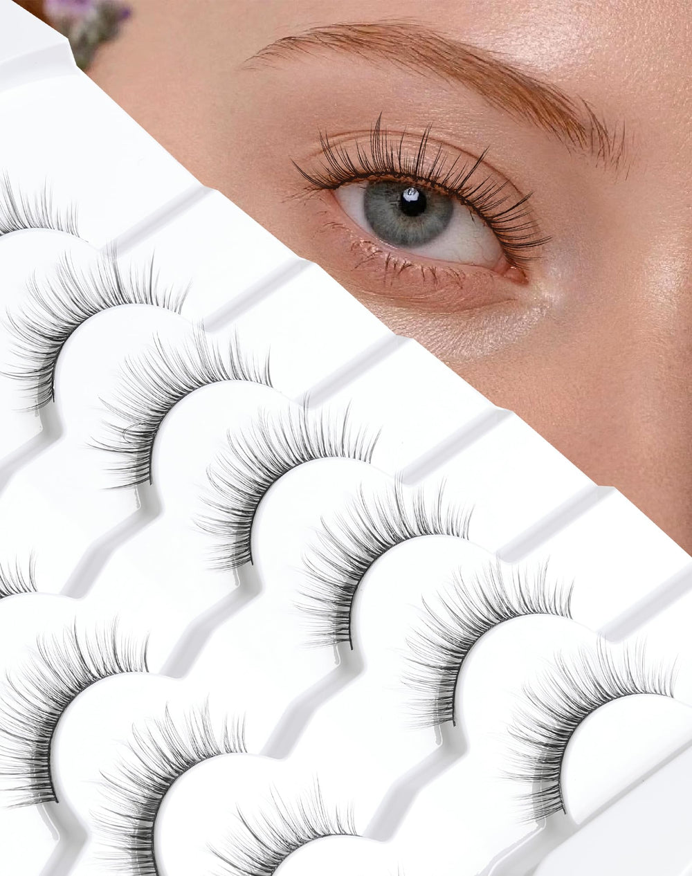 Pestañas de visón Jiocolor con aspecto natural de 9 mm para una mirada suave y definida.