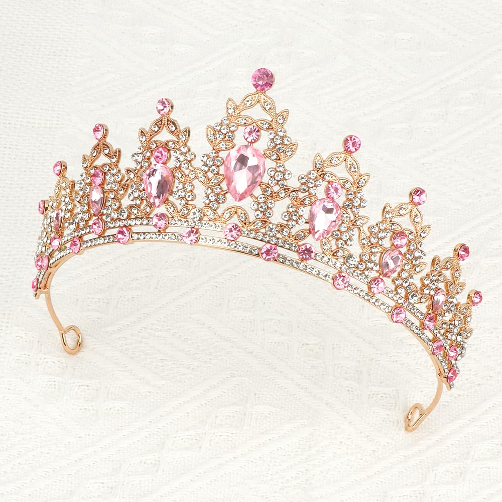 Jiomulig tiara para fiesta rosada, añade elegancia sin esfuerzo.