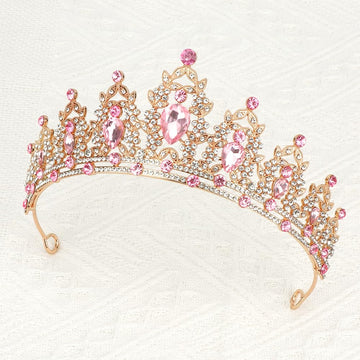 Jiomulig tiara para fiesta rosada, añade elegancia sin esfuerzo.