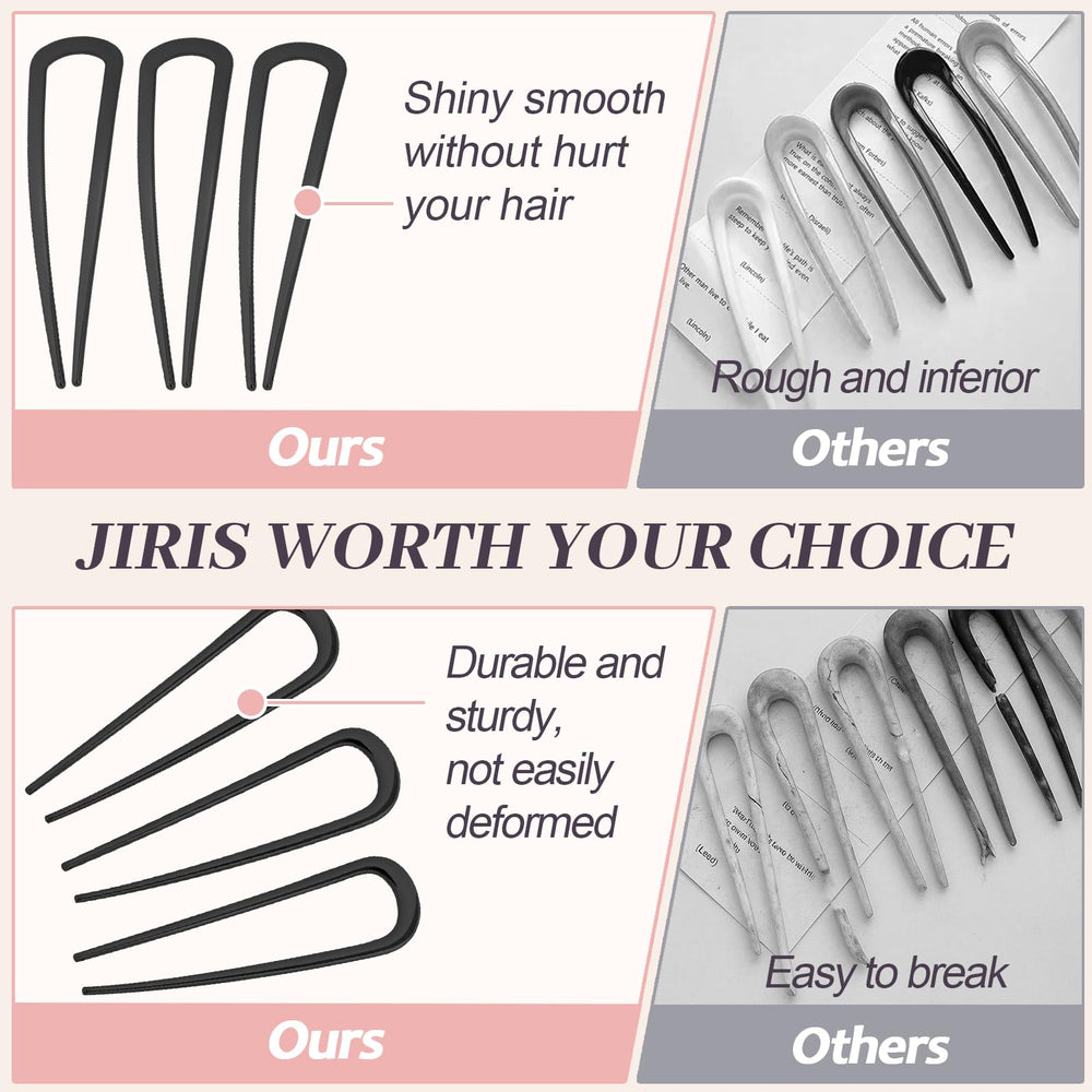 JIRIS pin U Frances negro uso diario: accesorio de moda práctico