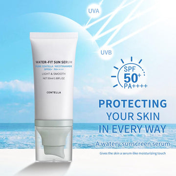Protección SPF50+ para actividades al aire libre con JISKG Centella Sunscreen.