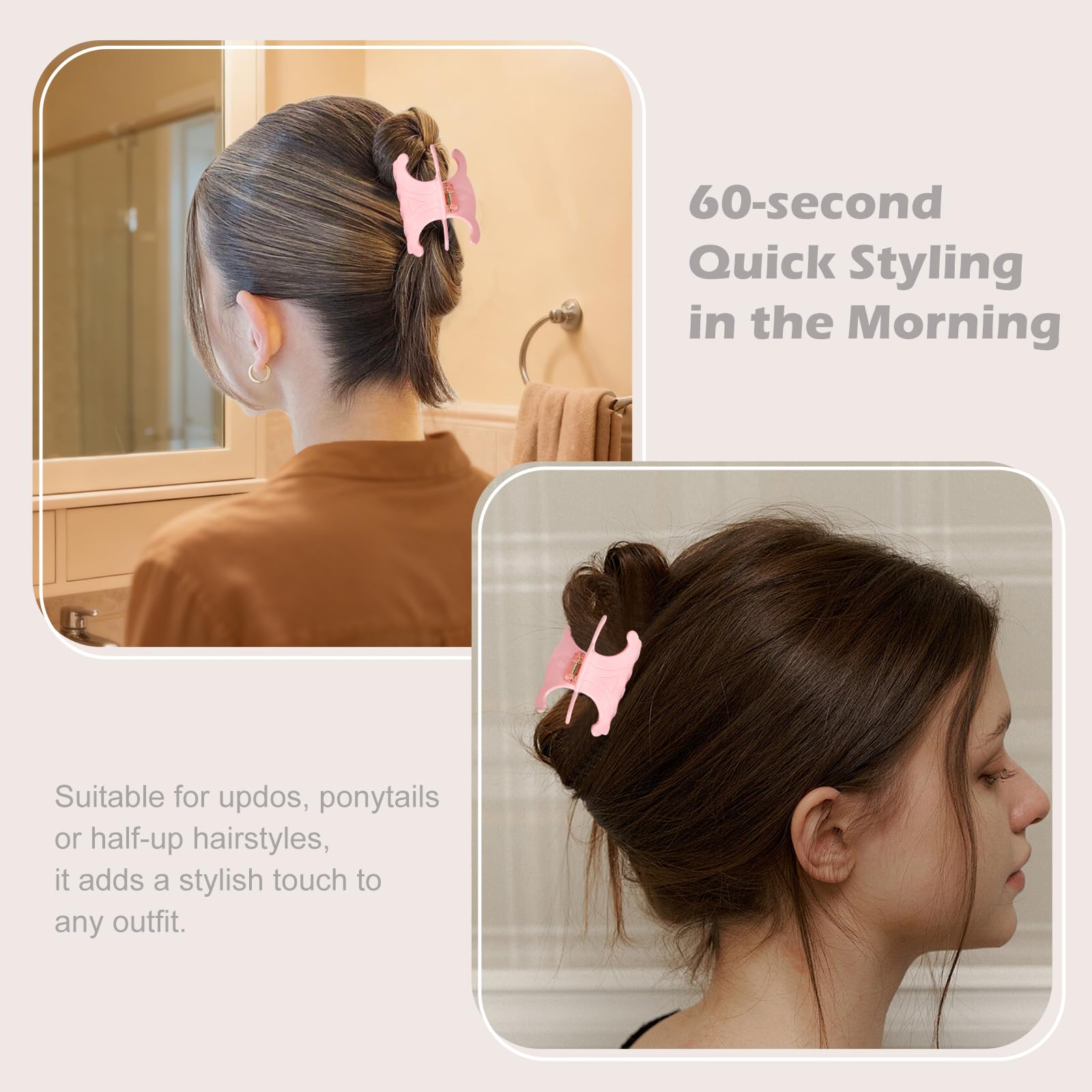 JITUIHOM clip cuatro colores, paleta versátil para combinar con atuendos.