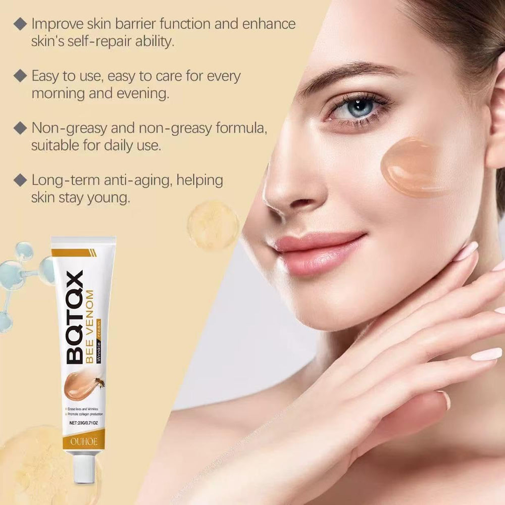 La crema JITUIHOM Veneno de Abeja mejora la firmeza de la piel.