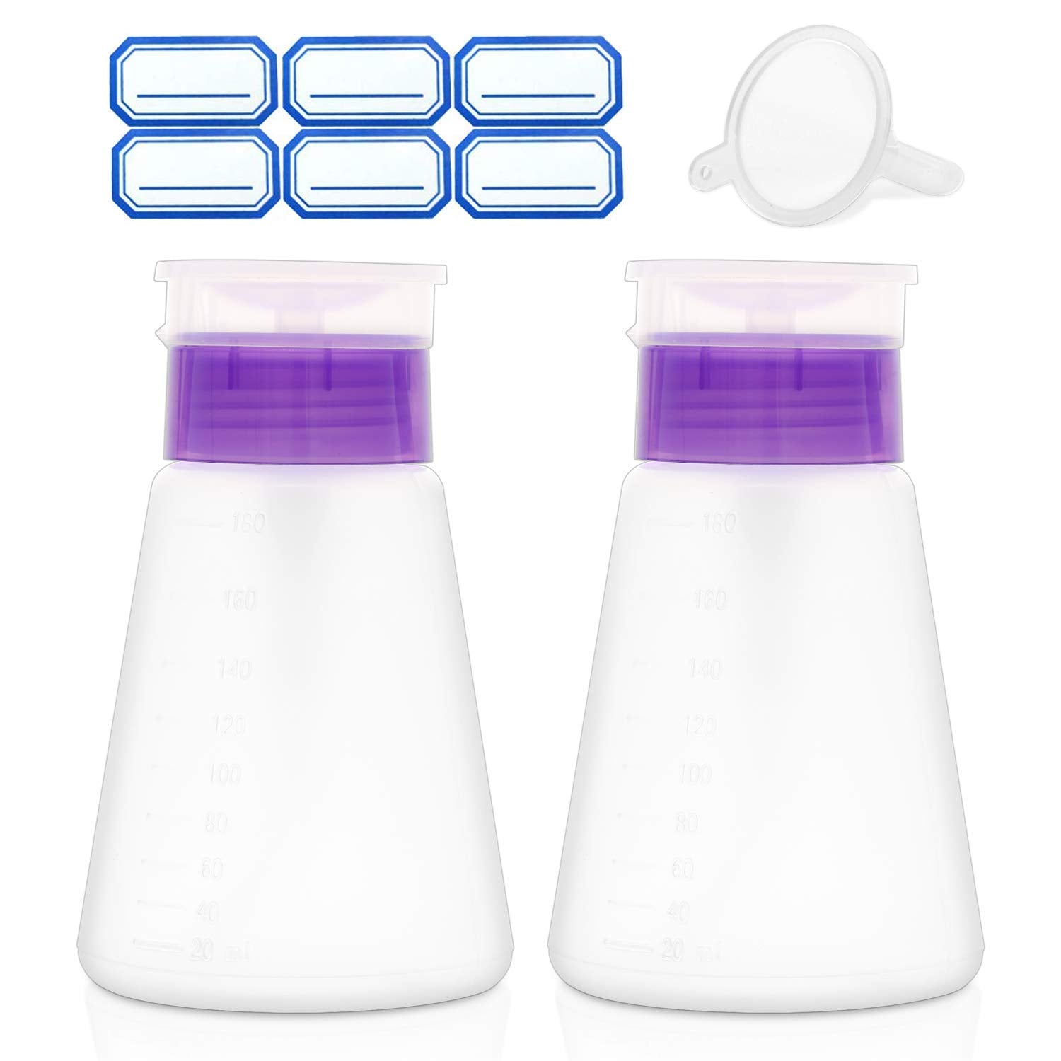 Jiulory dispensador de acetona 180ml con bomba para uso seguro