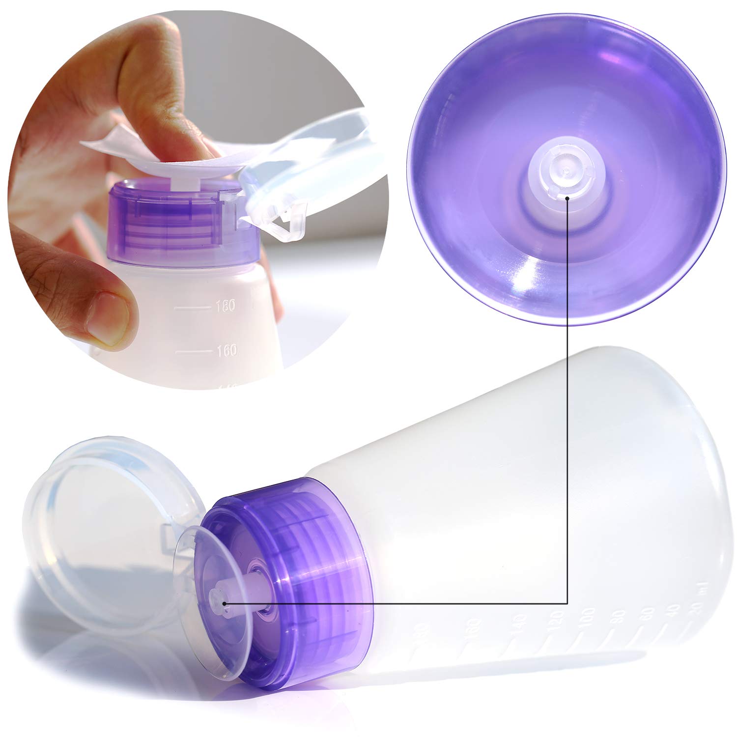 Jiulory dispensador de alcohol 180ml con bomba práctico