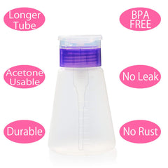 Jiulory quitaesmalte 180ml, dispensador cómodo para remover esmalte