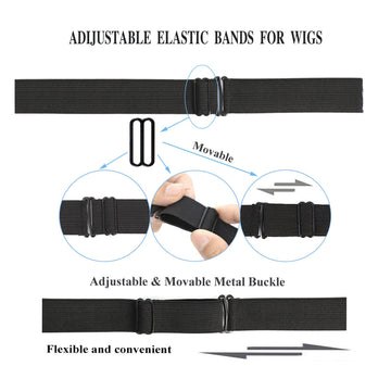 Compatibilidad con varios estilos de peluca gracias a la elasticidad de JIUSERLU.