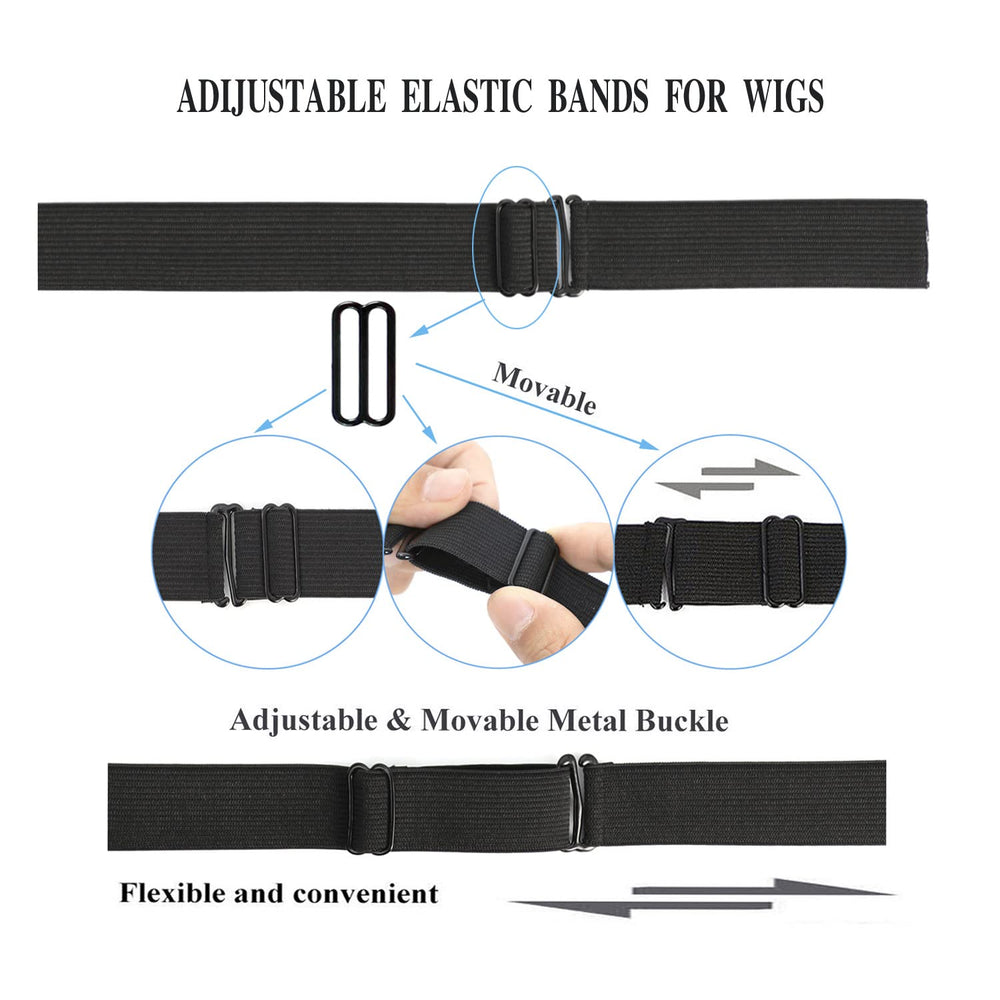 Compatibilidad con varios estilos de peluca gracias a la elasticidad de JIUSERLU.