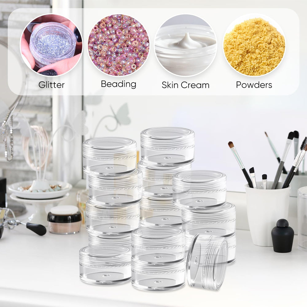 Frascos JIUZI 5g compactos para llevar cosméticos en viaje.