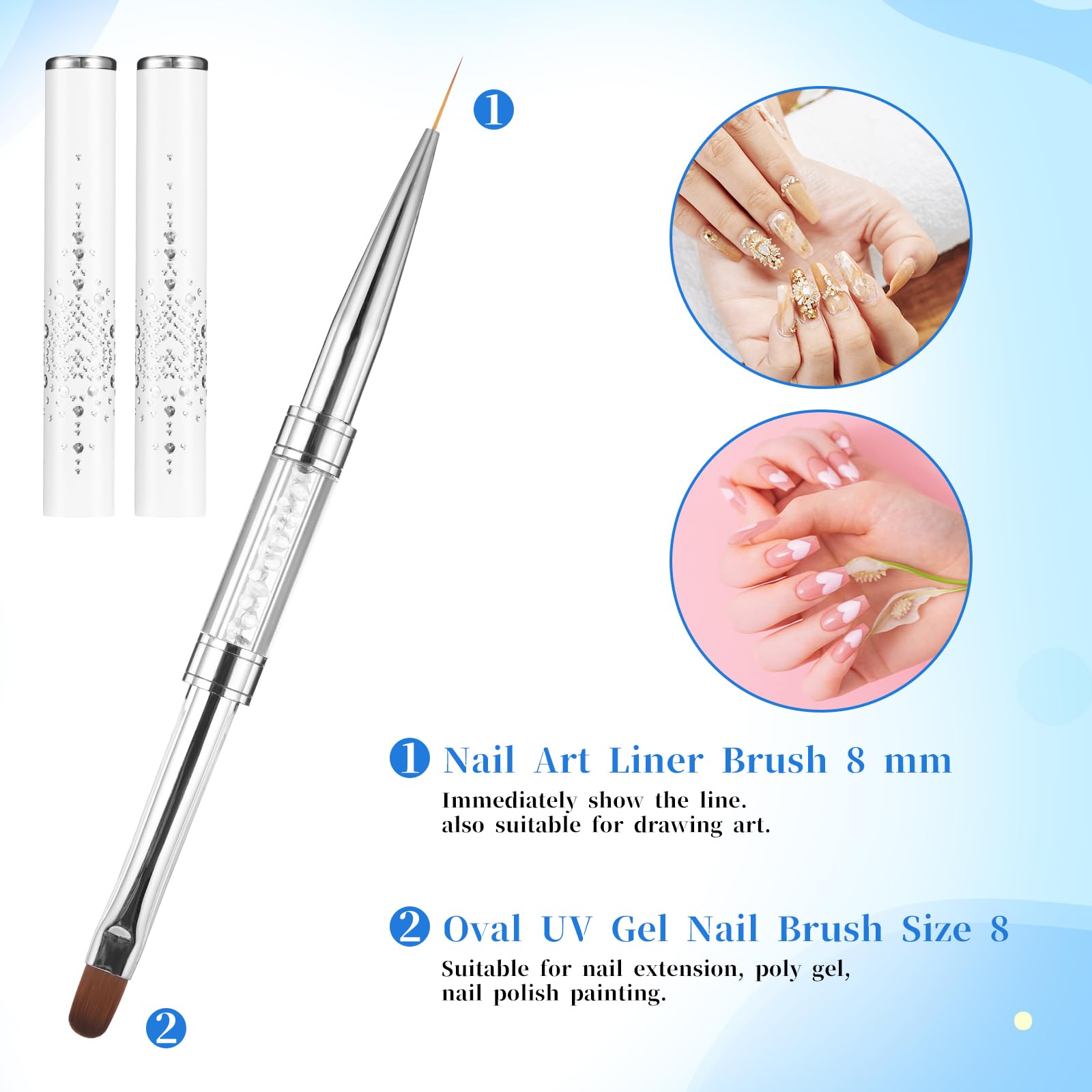 JJUNW para gel de extensión de uñas 17 cm.