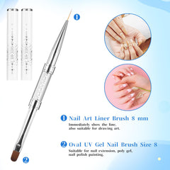 JJUNW para gel de extensión de uñas 17 cm.
