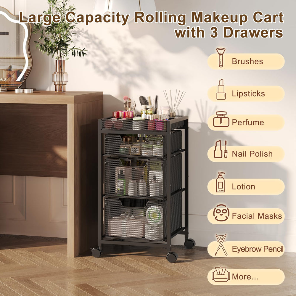 JKsmart espacio para perfumes, cremas y herramientas de belleza.