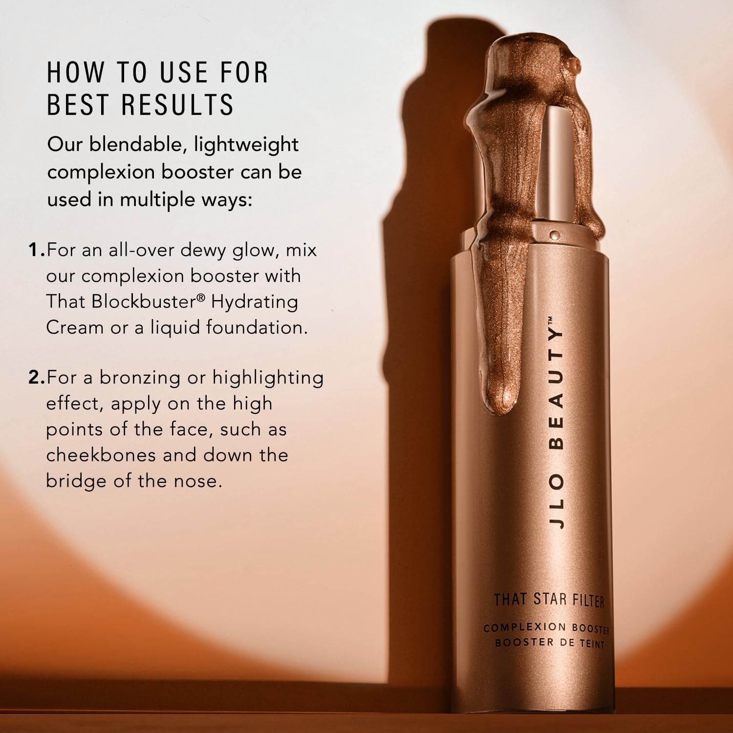 JLO BEAUTY gota difuminadora facilita la aplicación rápida