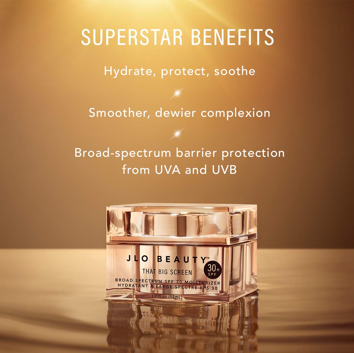 JLO BEAUTY SPF30: complejo hialurónico que aporta hidratación duradera