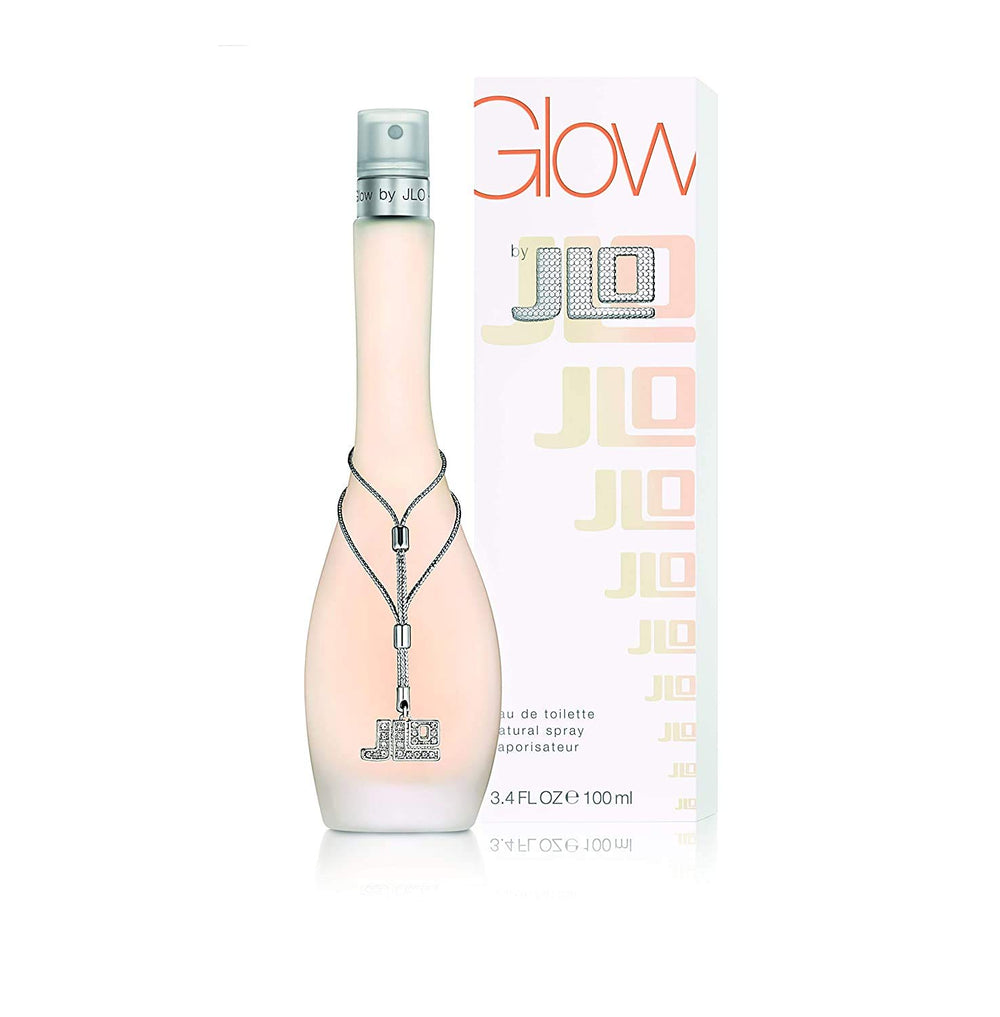 Glow by JLo on-skin application preview suggests a soft scent experience.