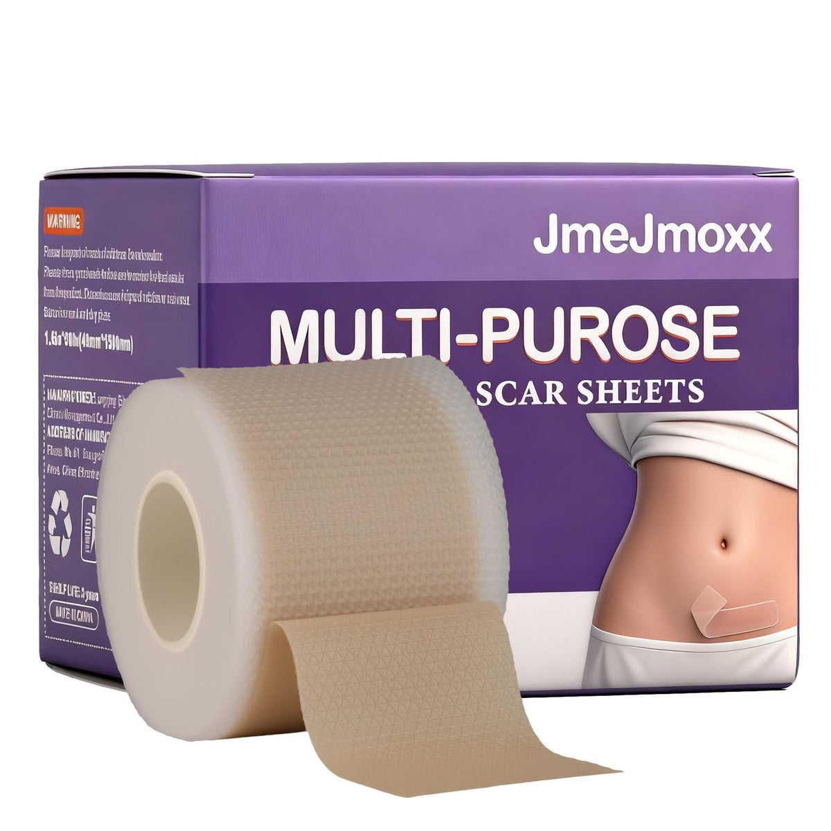 Cinta de silicona JmeJmoxx, rollo para cicatrices con ajuste personalizado.