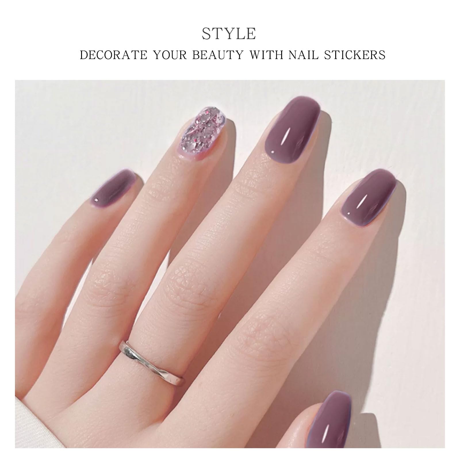 Conjunto de 20 tiras gel para uñas JMEOWIO, versátil y fácil de usar.