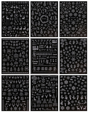 Diseños para uñas con copos de nieve de JMEOWIO, estilo invernal y duradero.