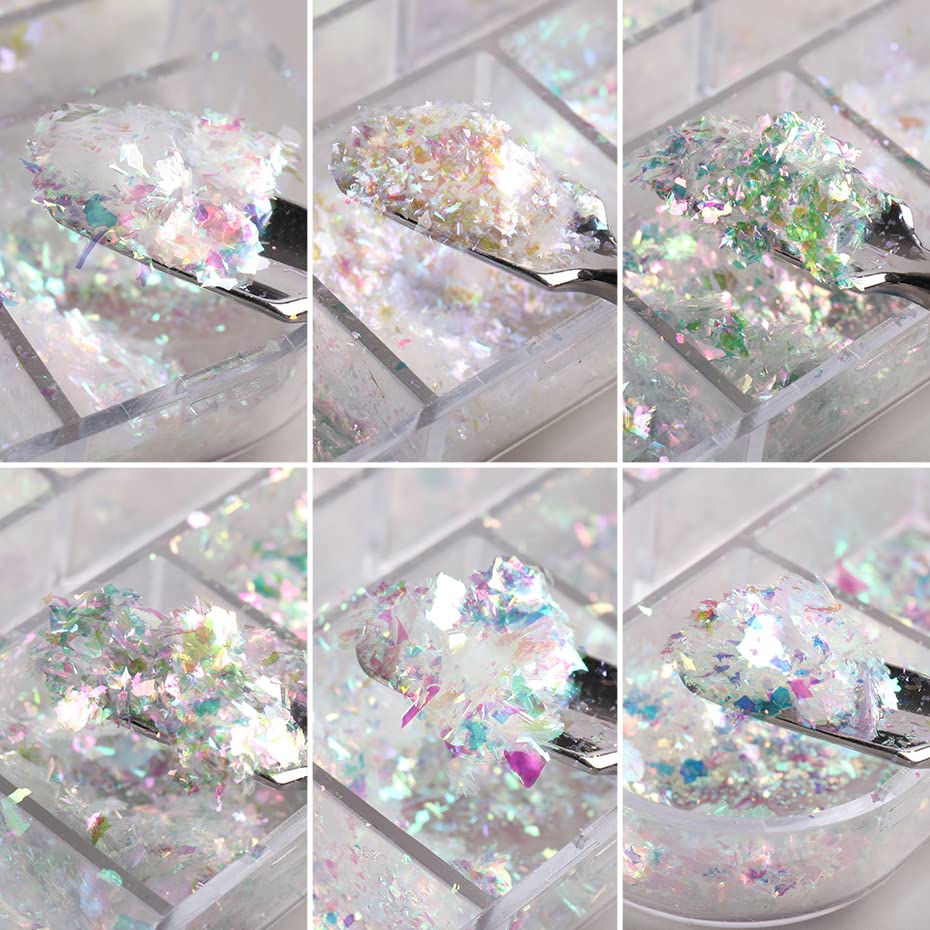 jmeowio glitter iridiscente para uñas, complemento perfecto para diseños creativos