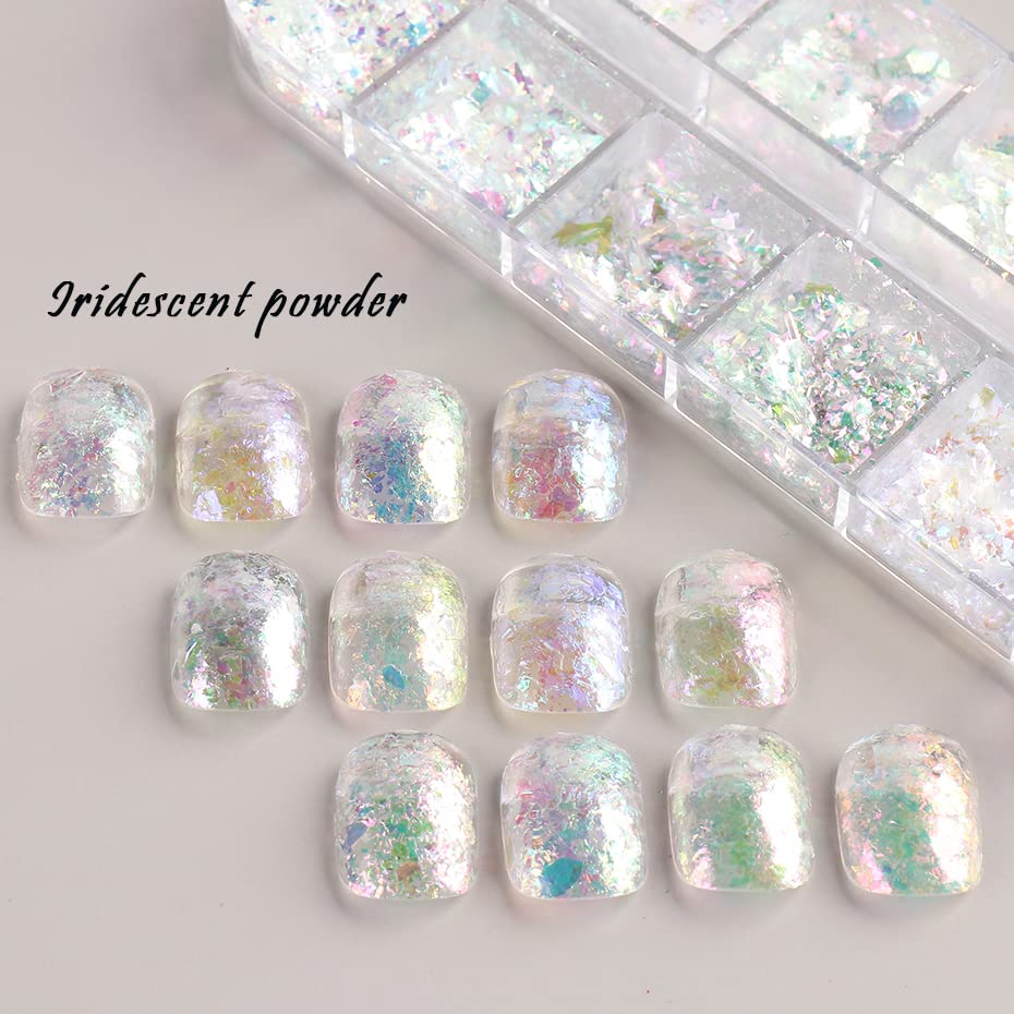 jmeowio lentejuelas para uñas, brillos fríos para acabado fresco