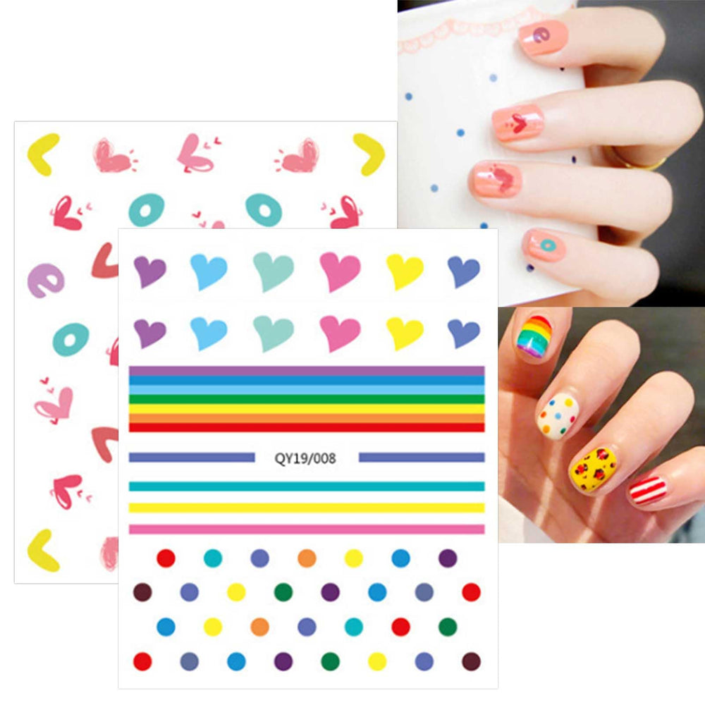 JMEOWIO pegatinas autoadhesivas para uñas, adherencia directa