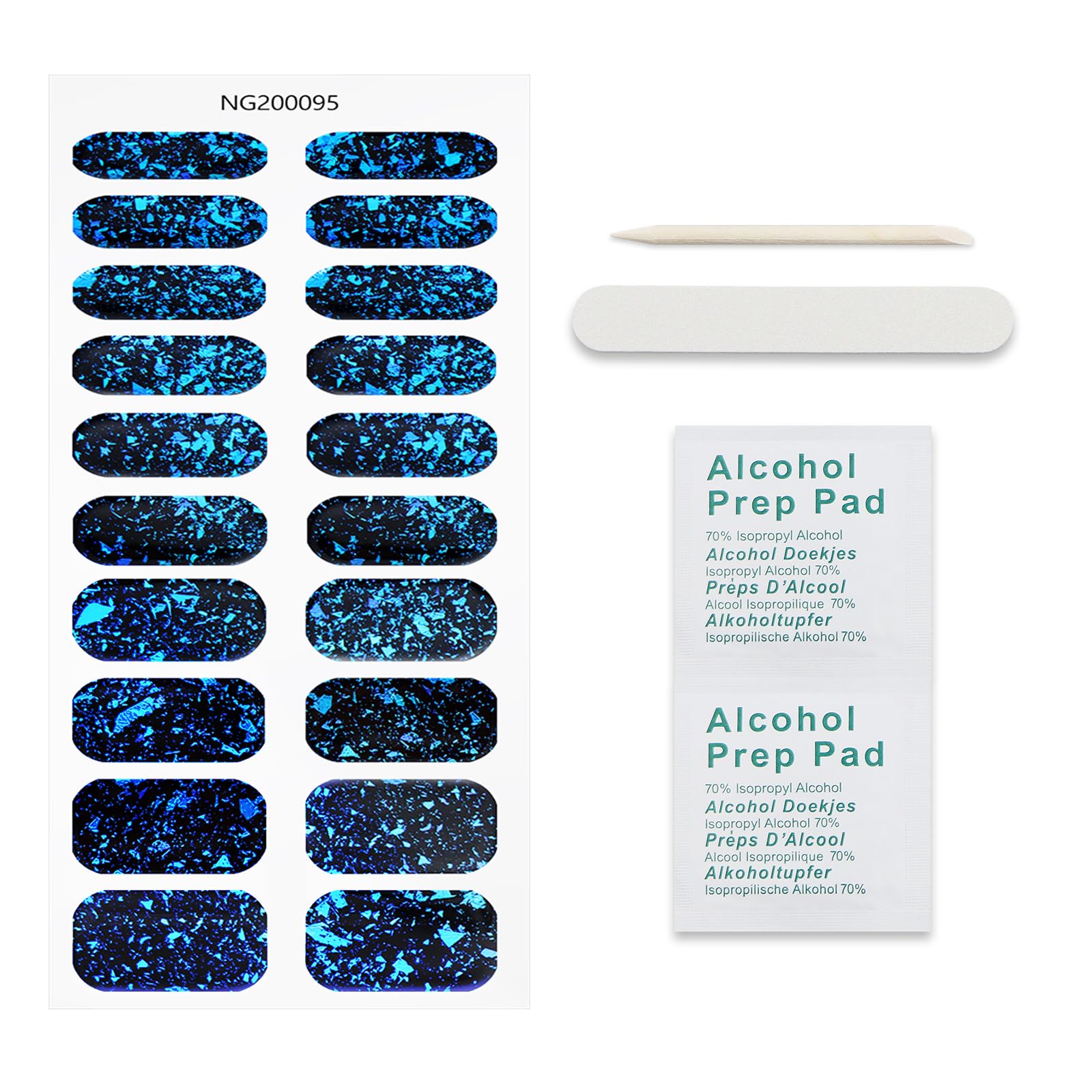 JMEOWIO pegatinas de gel azul oscuro, retirada fácil y sin daño