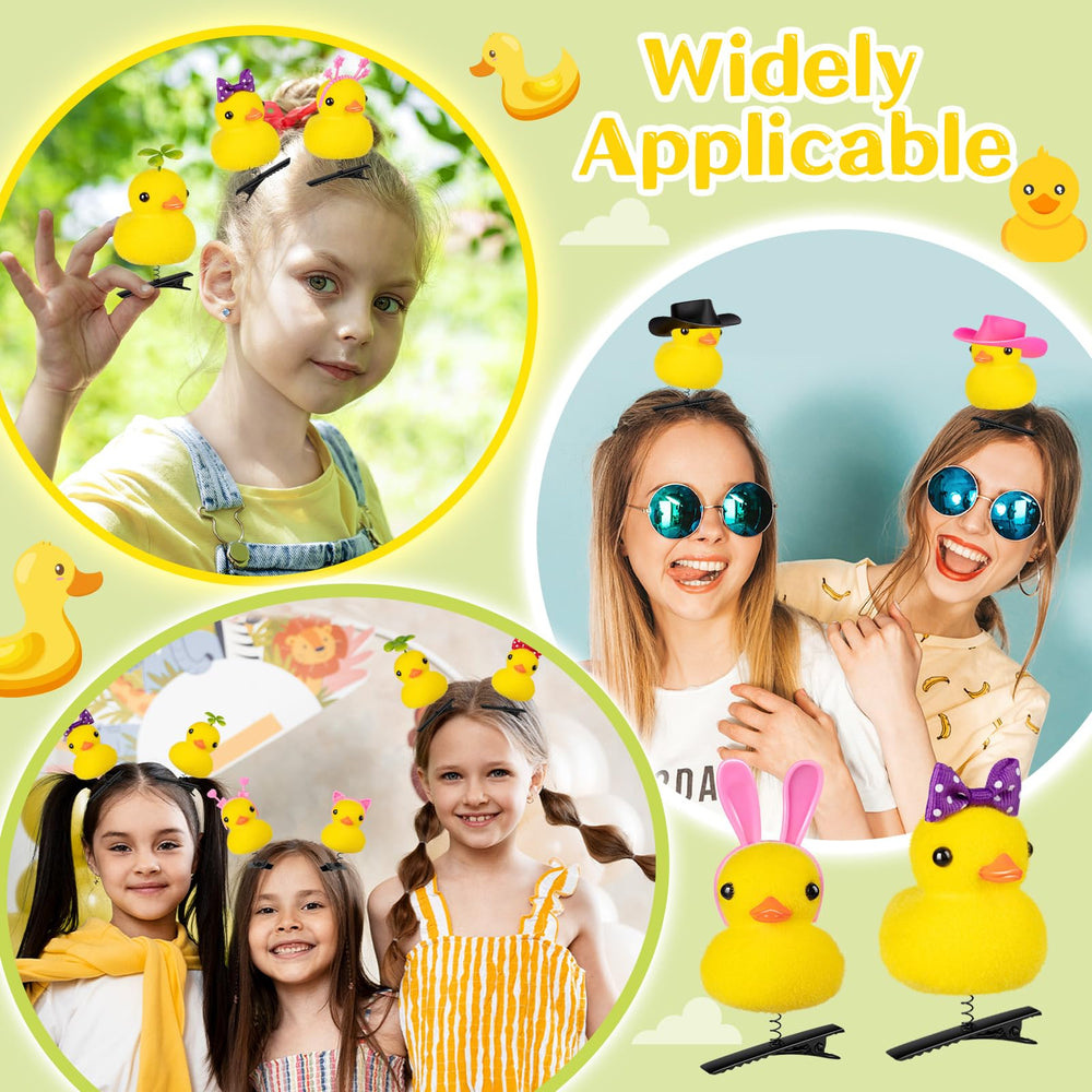 Pinzas JMZYJZH pato amarillo con accesorio 2 para estilos únicos en fiestas escolares