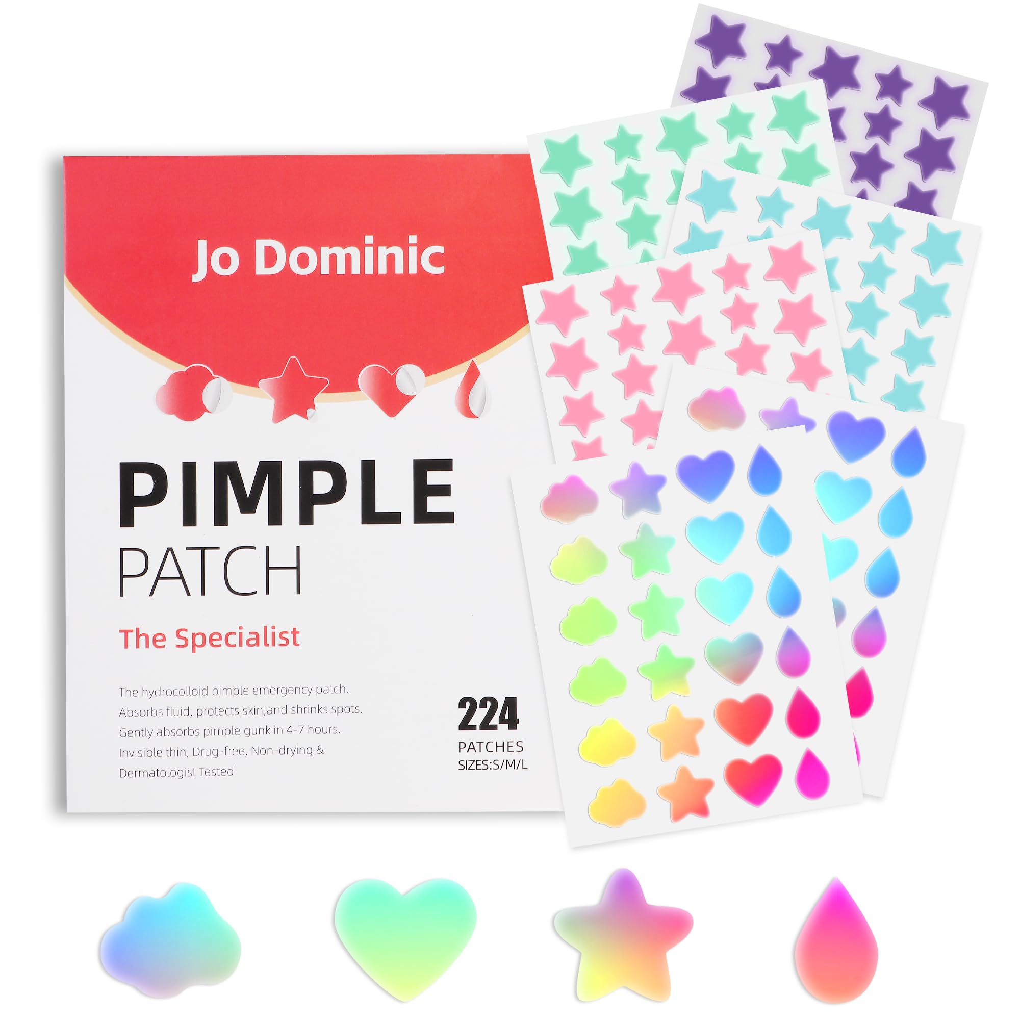 Parche Jo Dominic con estrellas azules para cubrir imperfecciones con estilo