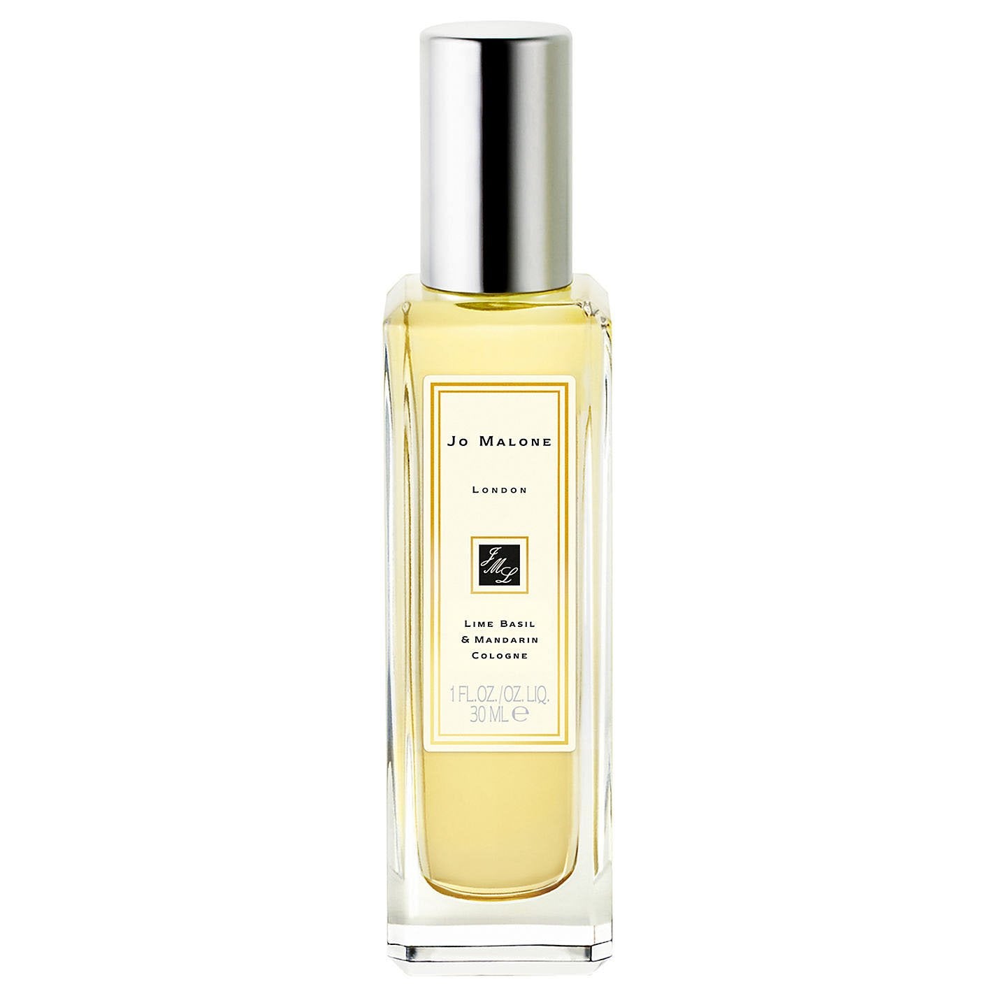 Jo Malone Lime Basil & Mandarin bottle with fresh citrus notes for daytime wear.