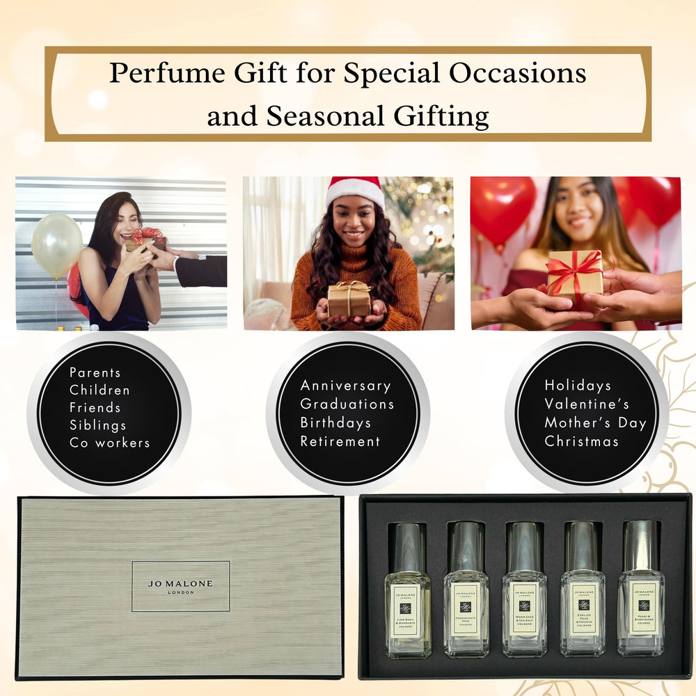 Estuche regalo Jo Malone con mini fragancias, perfecto para probar varias opciones.