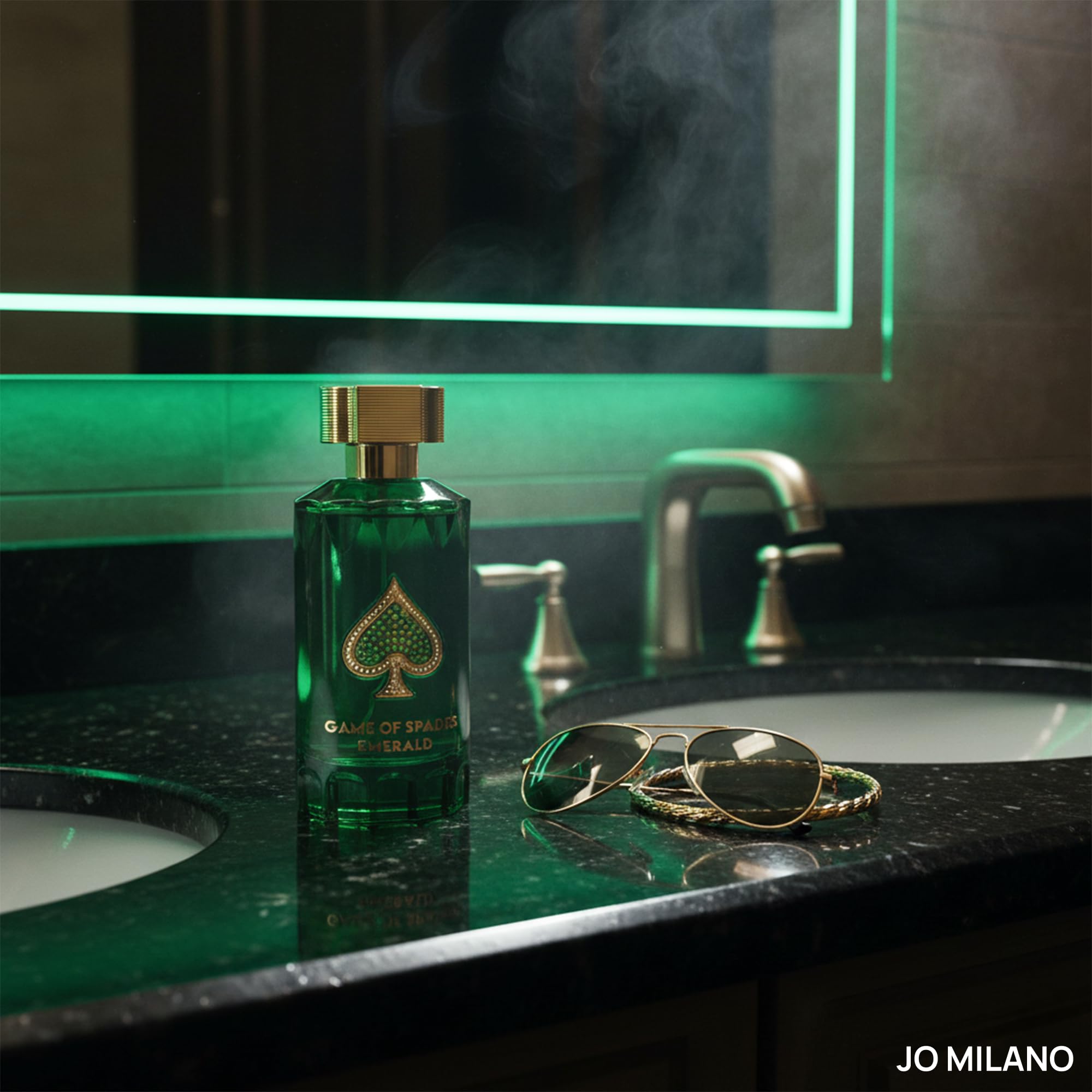 Jo Milano Game of Spades Emerald, uso-unisex: fragancia equilibrada para hombres y mujeres.