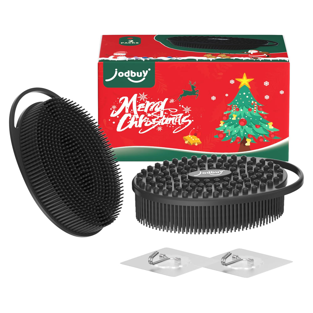 JODBUY lufa silicona cuerpo frente: exfolia suave y genera espuma abundante para la ducha