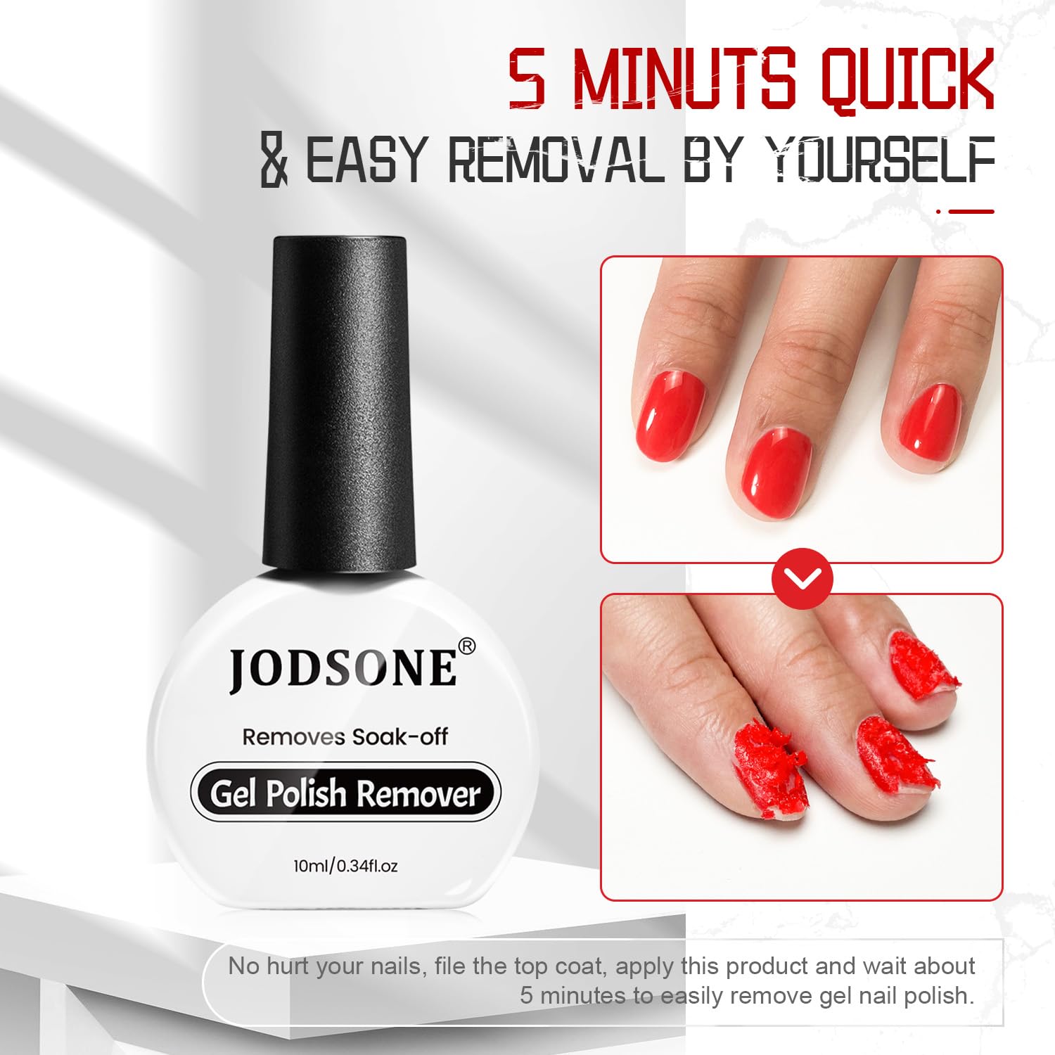 JODSONE: aplicación fácil para quitar gel de uñas en casa.