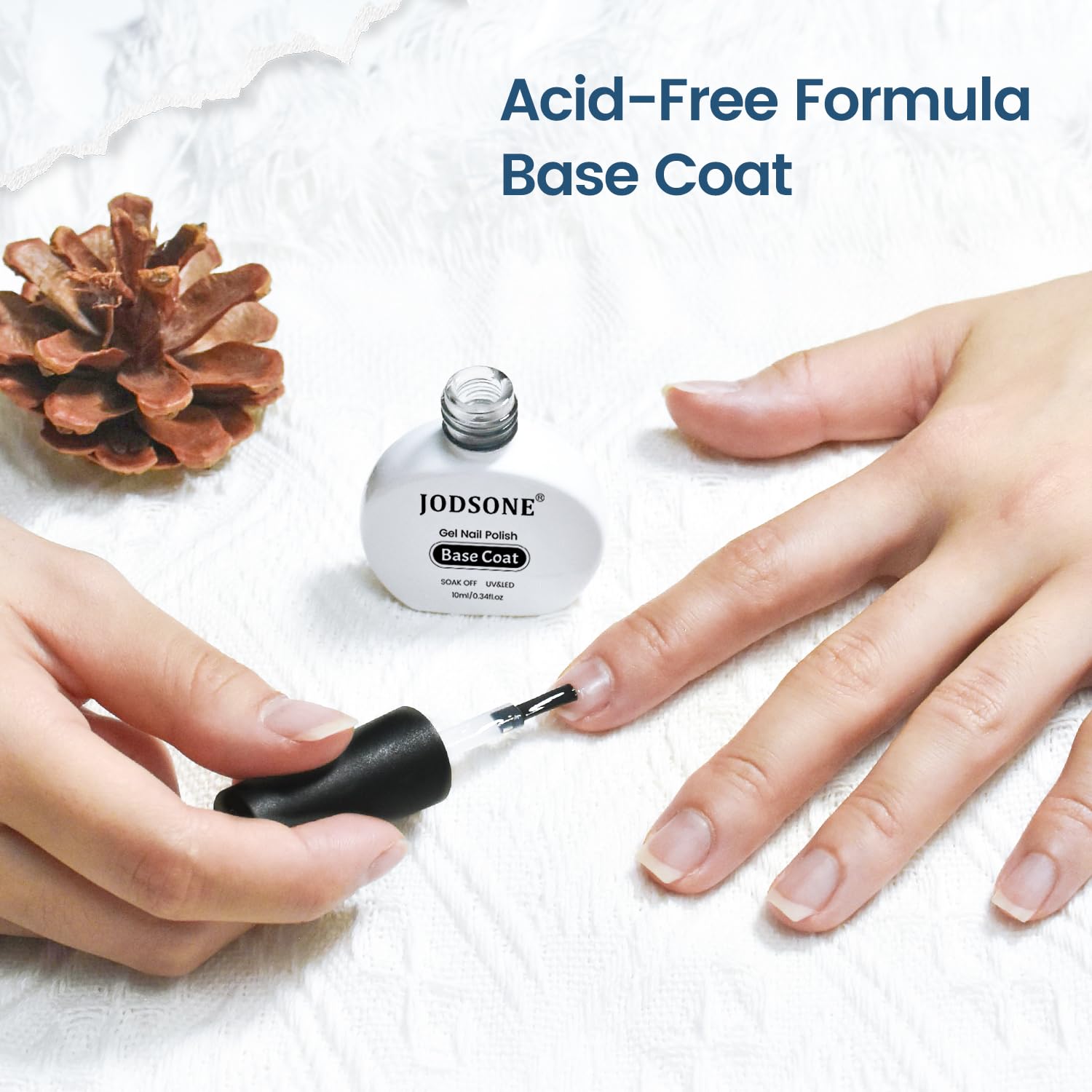 JODSONE Base Coat Gel fórmula a base de plantas para uñas sanas