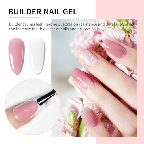 JODSONE Builder Gel rosa flor de cerezo de 10 ml para uñas