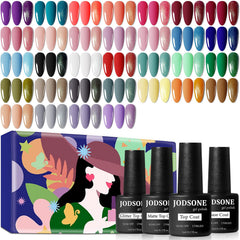 Conjunto JODSONE de esmaltes gel con 32 colores para looks versátiles.