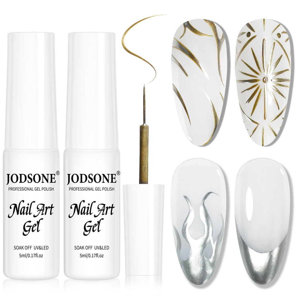 Jodsone delineador gel oro espejo para acabado brillante y lujoso en uñas