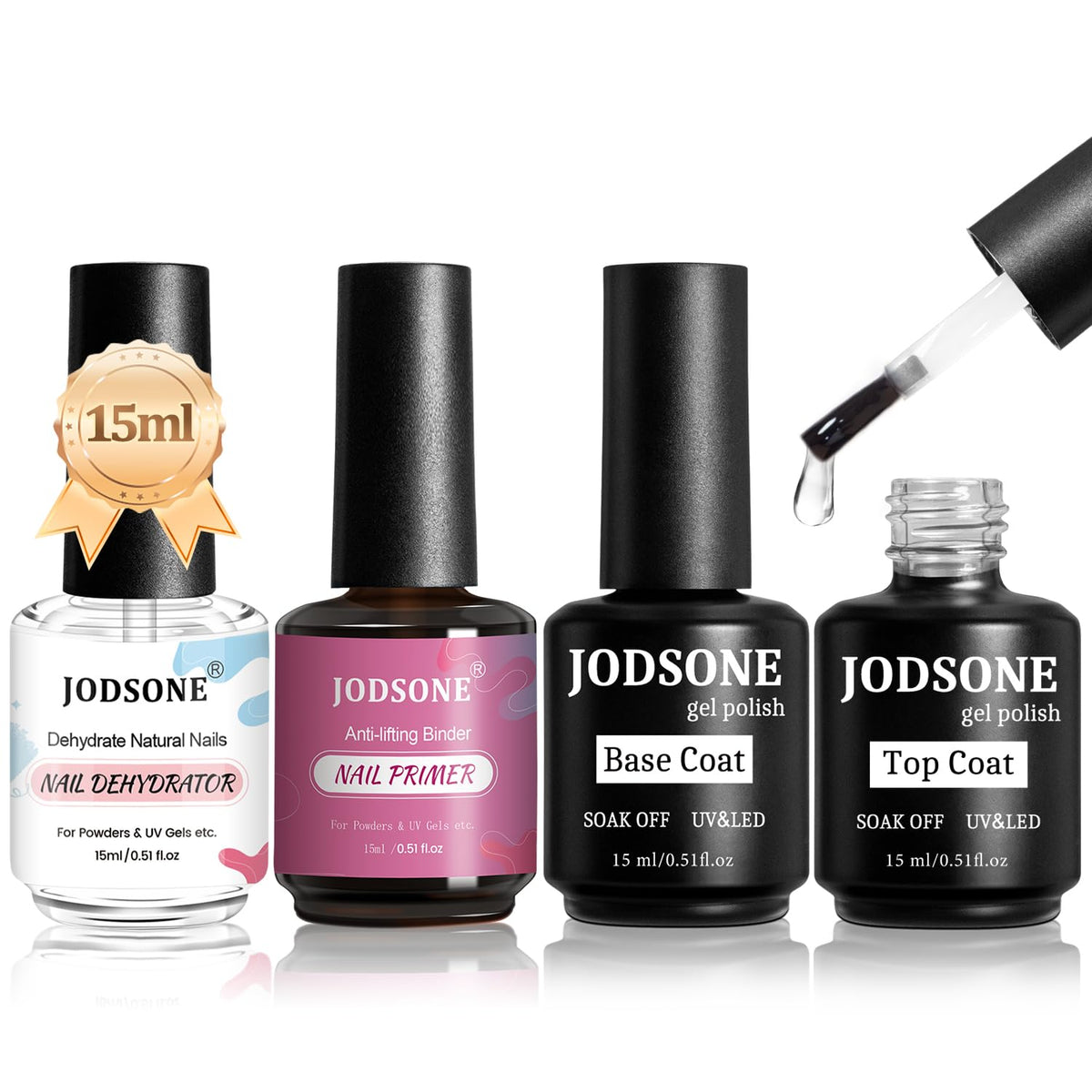 JODSONE deshidratante para uñas de 15 ml, prepara la superficie para mejor adherencia.