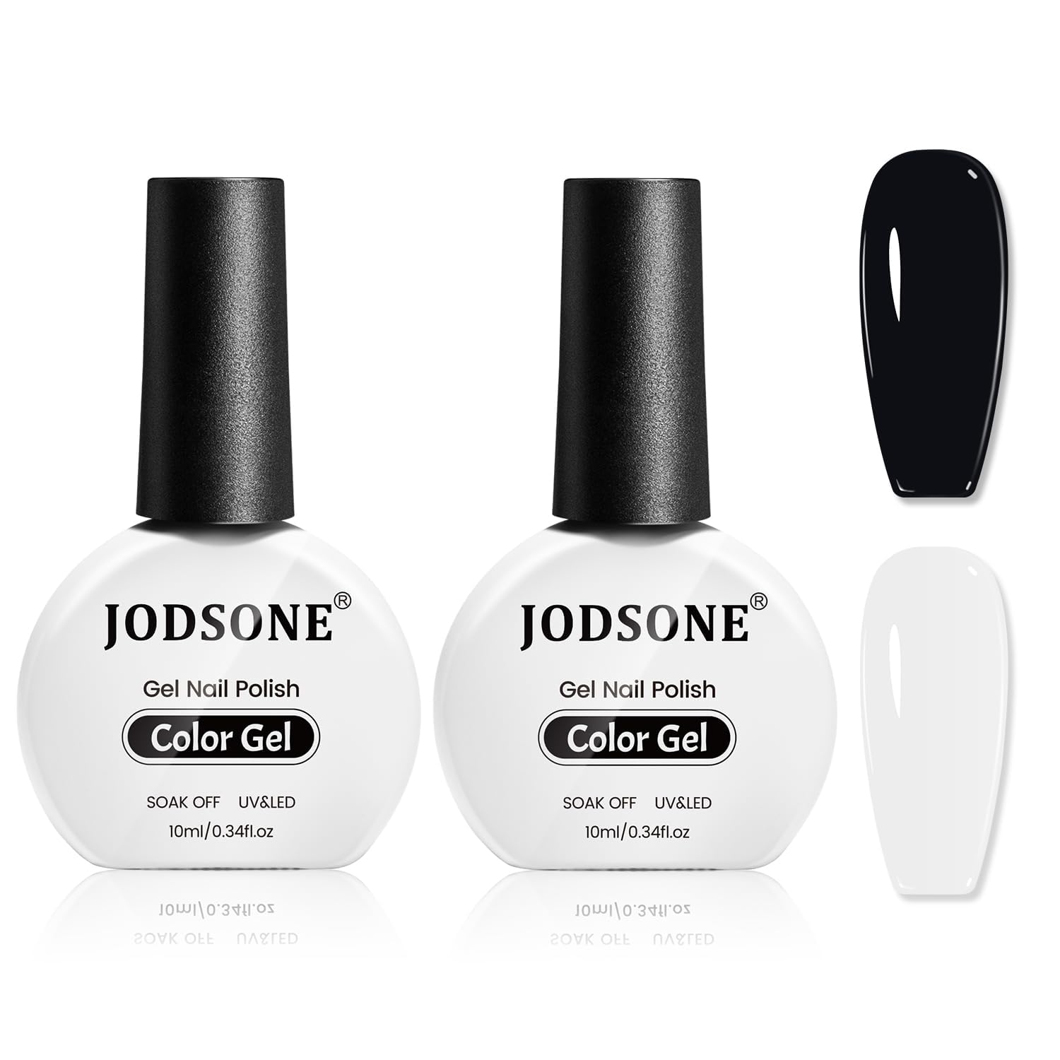 Esmalte gel blanco JODSONE 10 ml, acabado liso y brillo duradero.