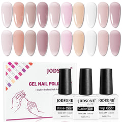 Esmalte gel JODSONE: set de 12 piezas para manicura en casa.