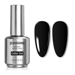 Esmalte gel negro JODSONE en una botella de 15 ml para uñas elegantes