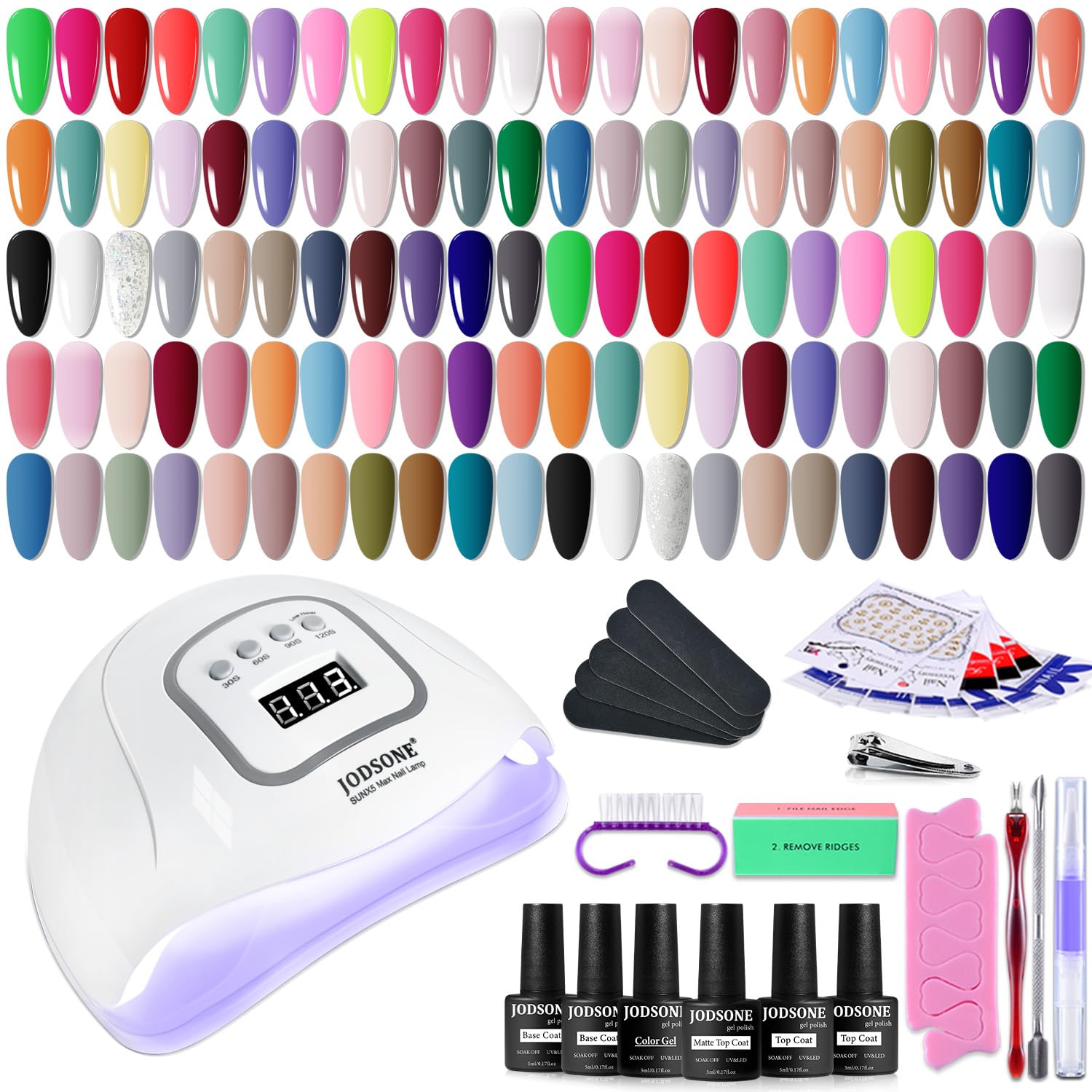 JODSONE: esmaltes gel 55 colores para crear estilos variados.
