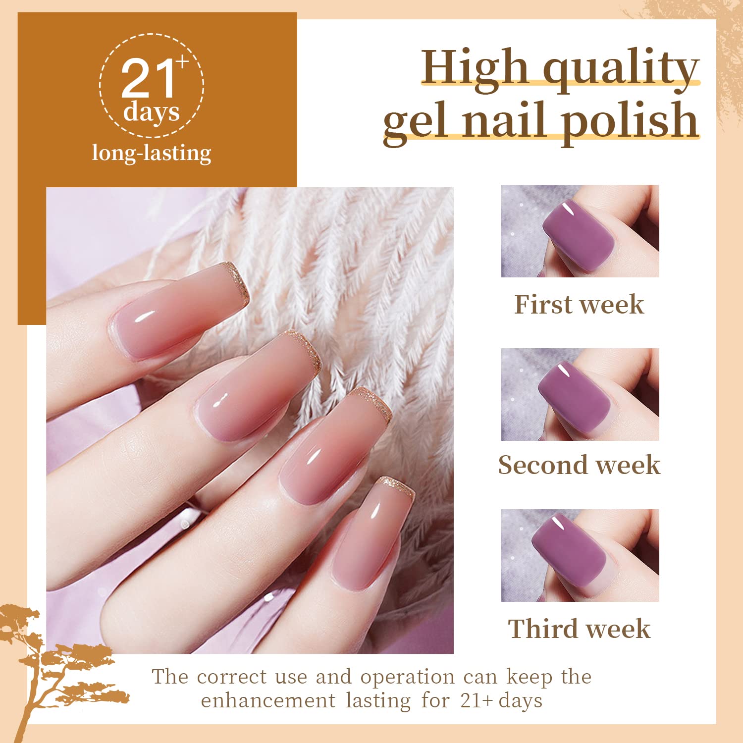 Esmaltes gel JODSONE, 55 tonos para looks variados.