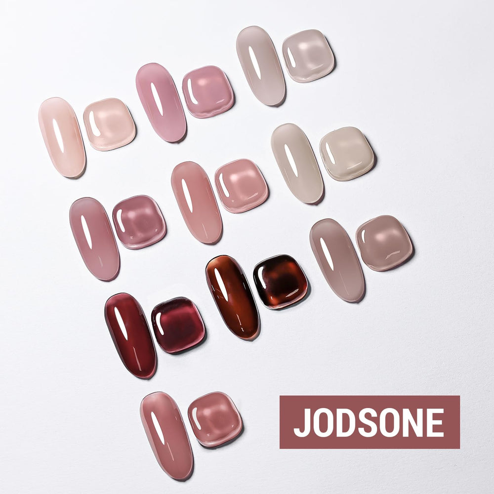 El gel jelly translúcido de JODSONE ofrece colores suaves para uñas.