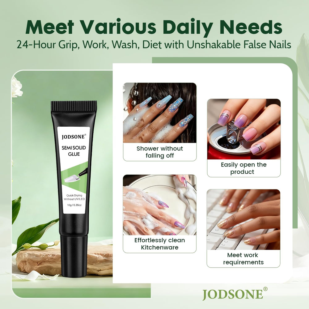 JODSONE: instrucciones simples para fijar tips con seguridad.