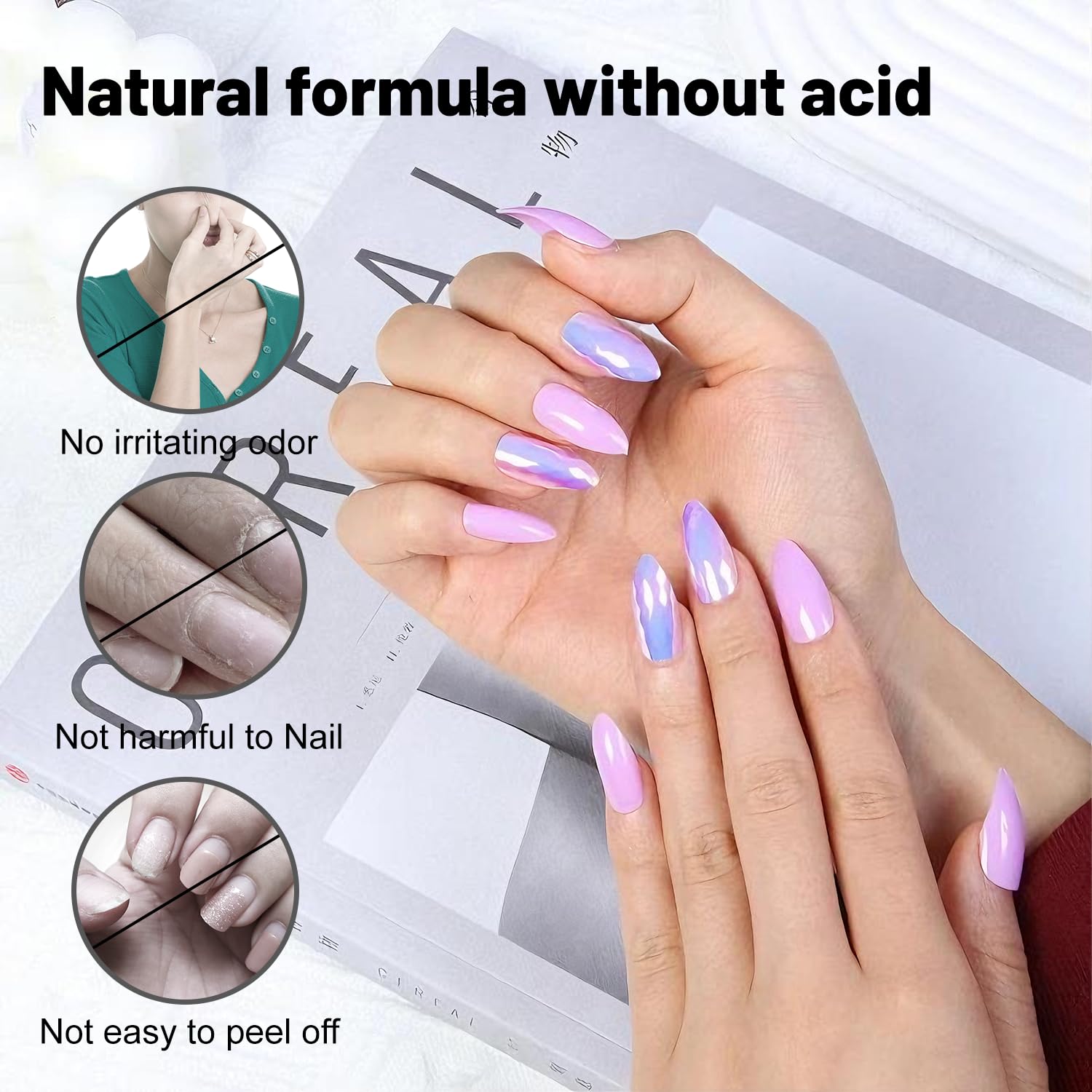 JODSONE recuerda seguir instrucciones para mejores resultados en manicura.