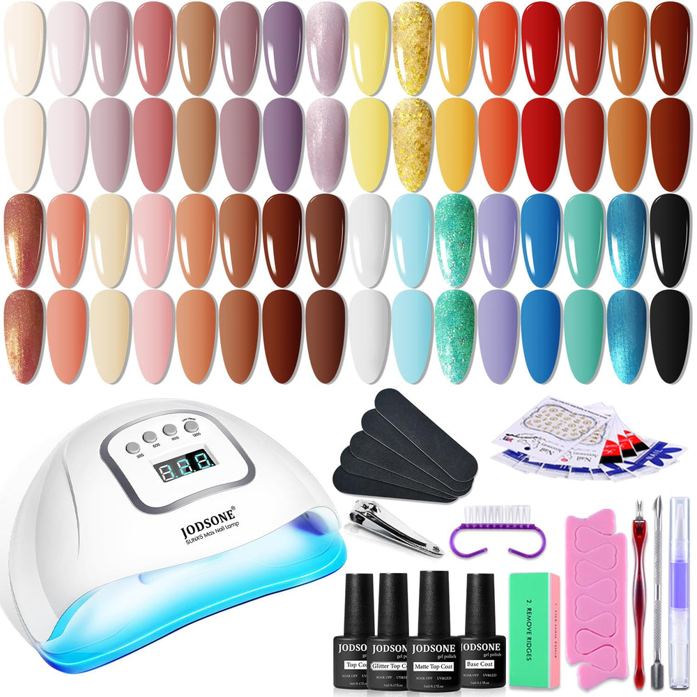 JODSONE kit esmalte gel 32 colores con luz ultravioleta para manicura