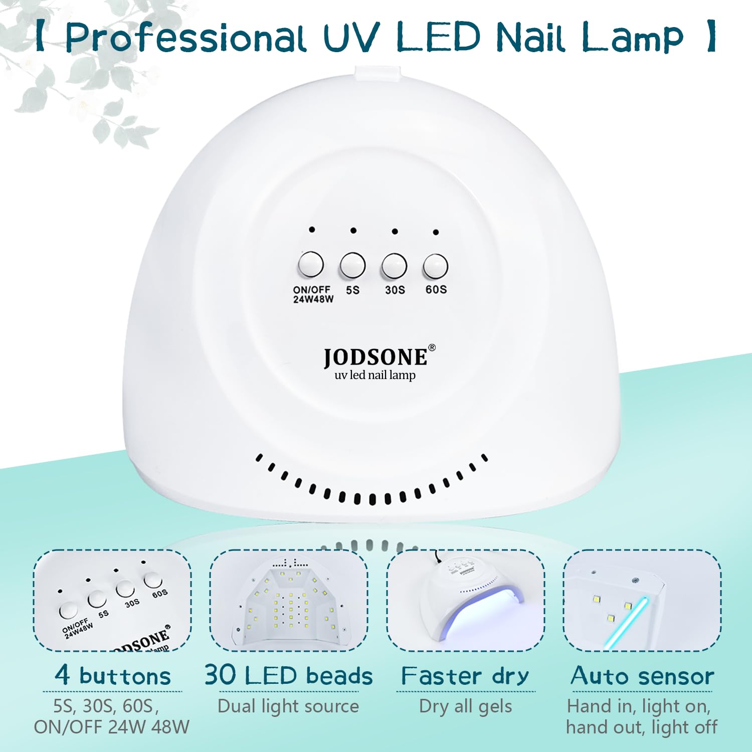 Lámpara UV JODSONE para curado de gel con precisión.