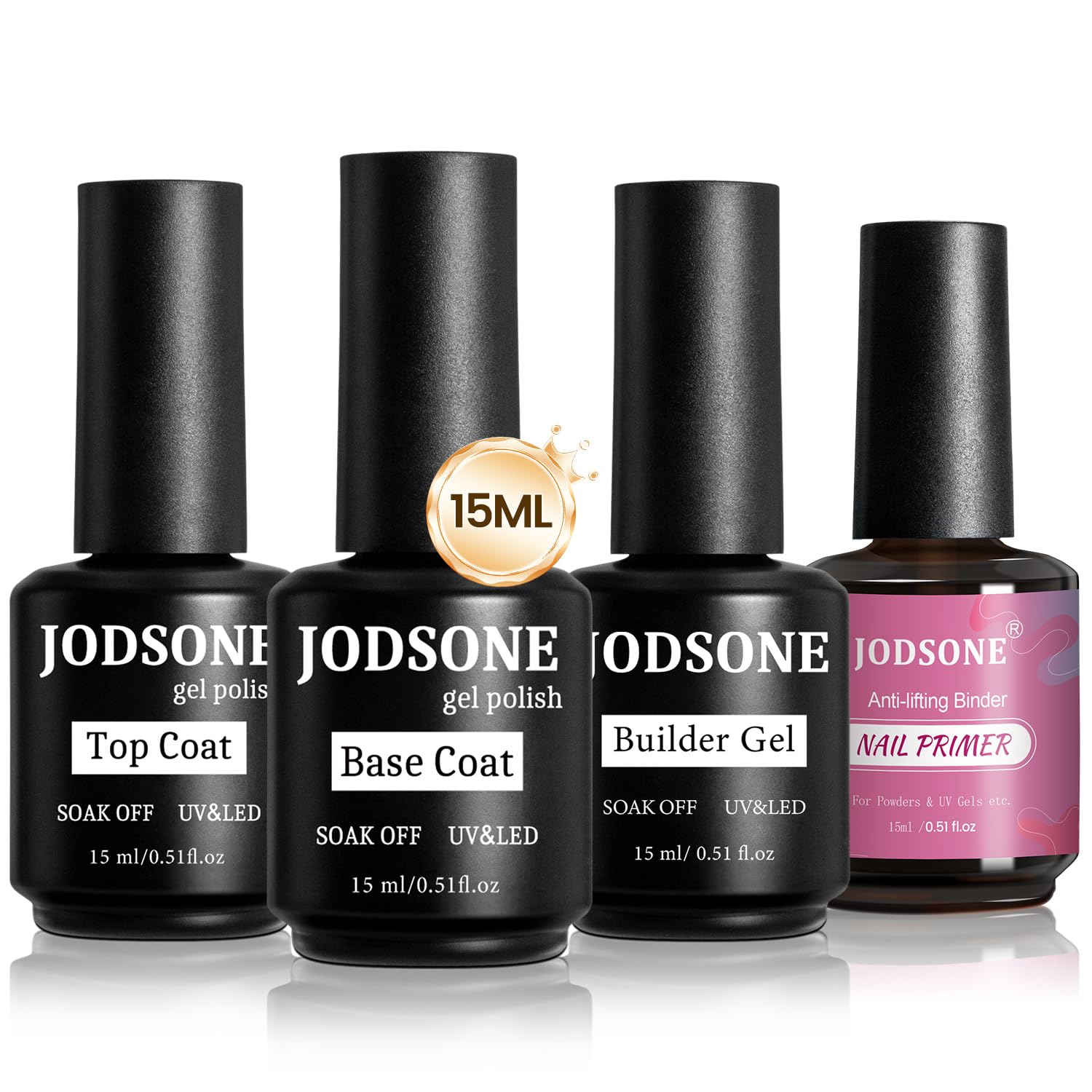 JODSONE nail-primer-15ml improves adhesion for smoother color.